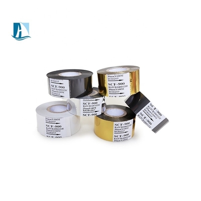 30mm * 100m LC1 핫 스탬핑 포일 롤 유효기간 인쇄용 블랙 코딩 리본
