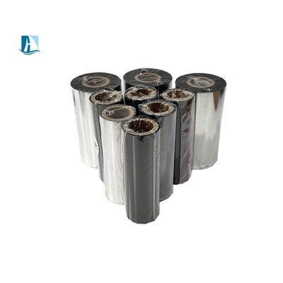 바삭 樹脂 리본 30mm * 450m 평면 머리 열 전송 TTO 라벨 프린터에 대한 가장자리에 가까운