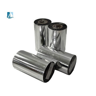 바삭 樹脂 리본 30mm * 450m 평면 머리 열 전송 TTO 라벨 프린터에 대한 가장자리에 가까운