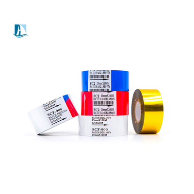 SCF900 LC1 FC3 핫 스탬핑 리본 프린터 용품 25mm*100m 컬러 날짜 코딩 포일