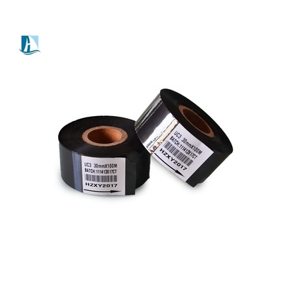 35mm 너비 핫 스탬프 리본 100m 길이 블랙 날짜 코딩 롤 날짜 코더 호환