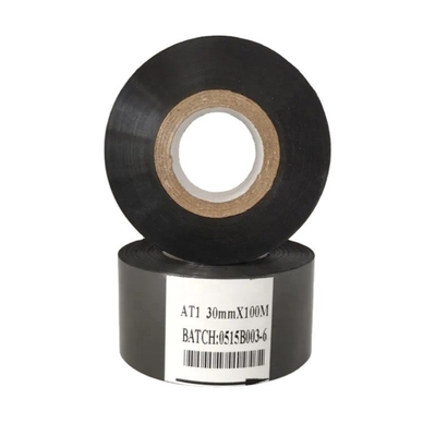 30mm * 100m LC1 프린터용 검은 열 전송 잉크 리본 날짜 대량 플라스틱 재료