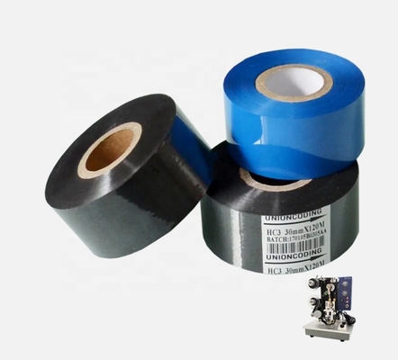 프린터 리본 12mm 너비 30mm x 100m 블랙 롤 핫 스탬프 코더와 호환