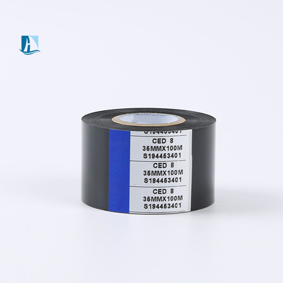 블랙 핫 스탬핑 포일 코드 프린트 머신 리본 25mm 30mm 100m 사용자 정의