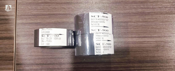 SCF900 FC1 PET 바코드 리본 핫 스탬프 리본 30mm*100m 일반 인쇄용 검은색