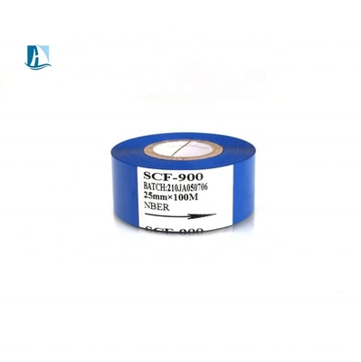 코딩 속도 30-600/분 30mm X 100m Black Coding Ribbon Roll for SCF900 Hot Stamp Ribbon on Packing Machine 포장을 위한 SCF900 핫 스탬프 리본을 위한 블랙 코딩 리본 롤