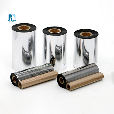 24mm PET 실버 핫 스탬핑 리본 LC1 인쇄 날짜 및 포장 필름을위한 50mm * 100m