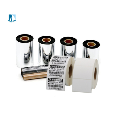 24mm PET 실버 핫 스탬핑 리본 LC1 인쇄 날짜 및 포장 필름을위한 50mm * 100m