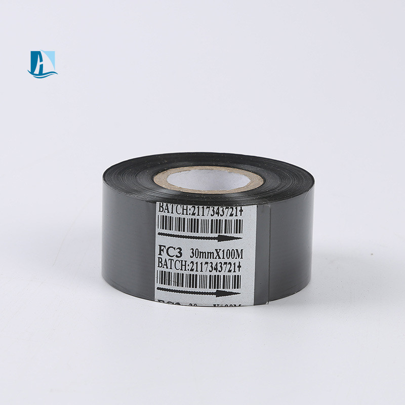 30mm * 100m LC1 프린터용 검은 열 전송 잉크 리본 날짜 대량 플라스틱 재료