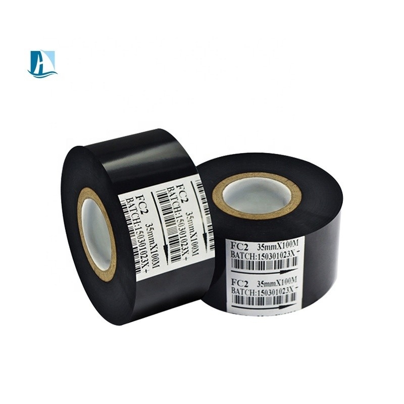 30mm 100m 블랙 데이트 코딩 포일 핫 스탬핑 기계 온도 범위 100C-160C