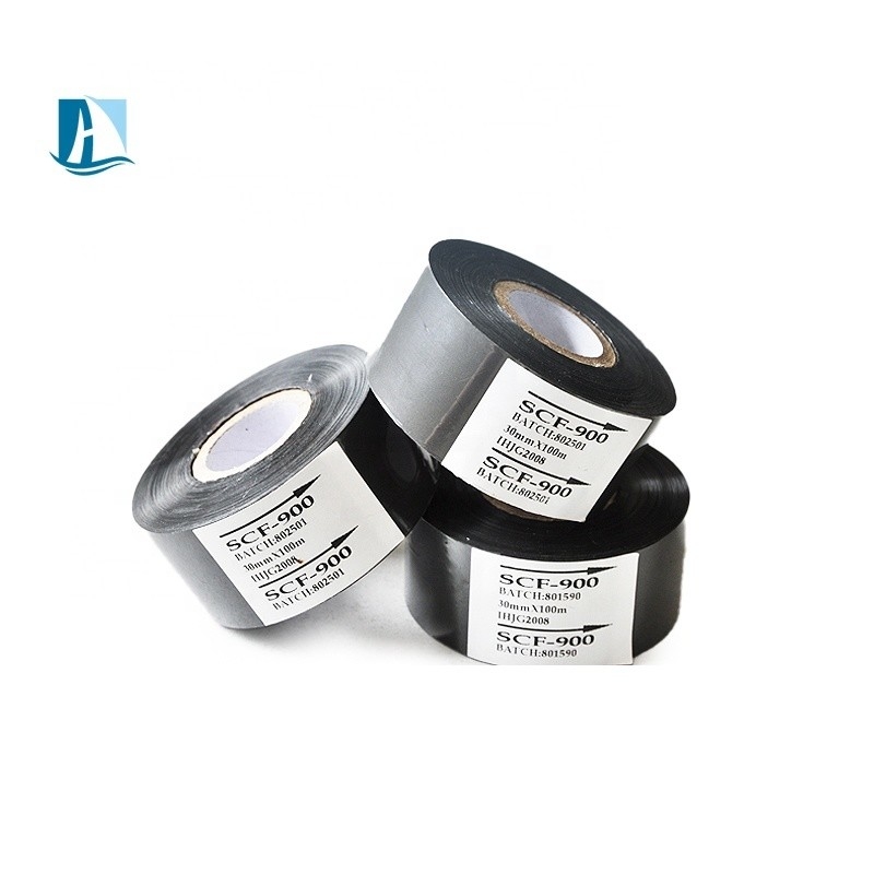 구리 글자 호환 30mm X 100m 블랙 코딩 리본 스롤 SCF900 핫 스탬프 리본에 포장 기계